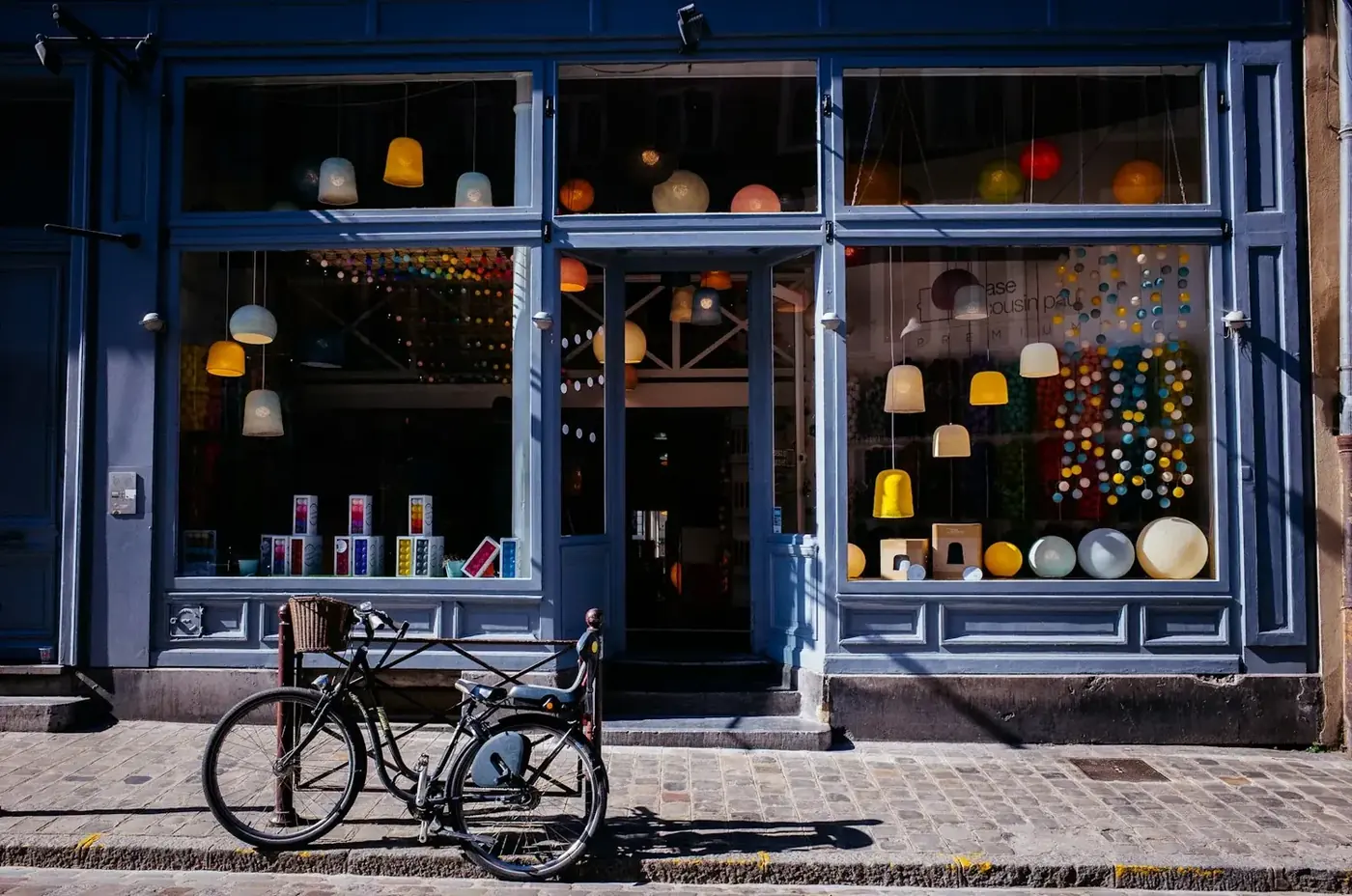 A colorful local small-business storefront on a Colorado street